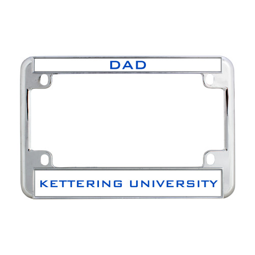  Metal Motorcycle License Plate Frame in Chrome - Dad