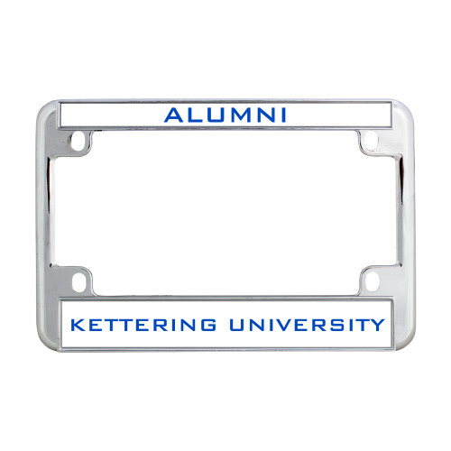  Metal Motorcycle License Plate Frame in Chrome - Alumni