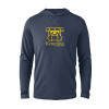 Thumbnail image for  Navy Heather Long Sleeve Hooded Tee