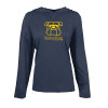 Thumbnail image for  Womens Navy Heather Long Sleeve Hooded Tee