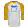Thumbnail image for  White/Gold Raglan Baseball T Shirt