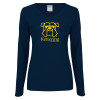 Thumbnail image for  Womens Navy Long Sleeve V Neck Tee