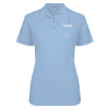 Thumbnail image for  Womens Silk Touch Light Blue Pique Polo