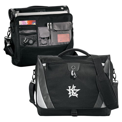  Black/Grey Slope Computer Messenger Bag - KC