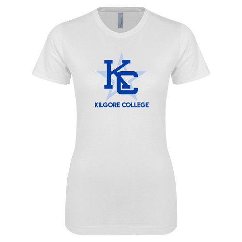  Next Level Womens White Boyfriend Tee - Primary