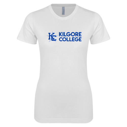  Next Level Womens White Boyfriend Tee - Kilgore Horizontal