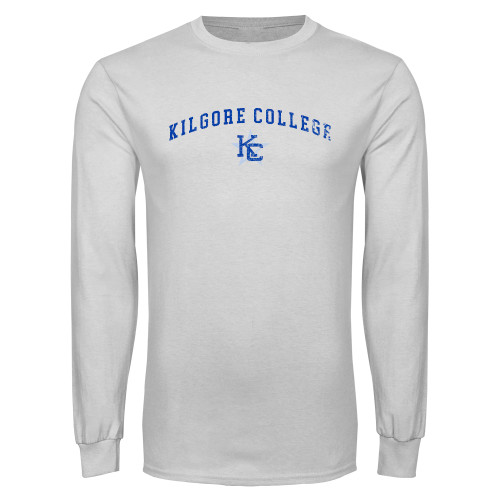  White Long Sleeve T Shirt - Kilgore Arch. Distressed