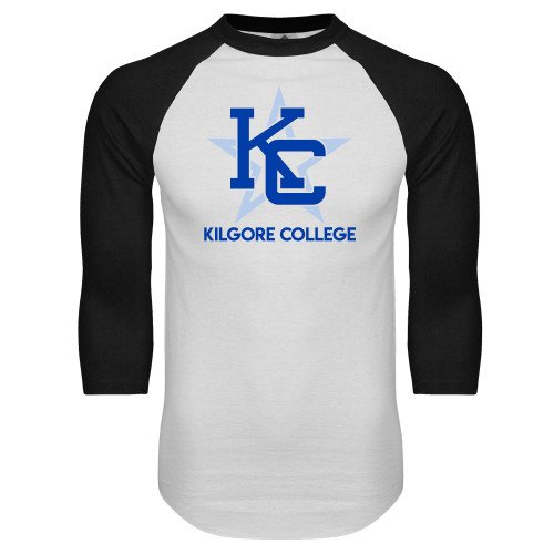  White/Black Raglan Baseball T Shirt - Primary