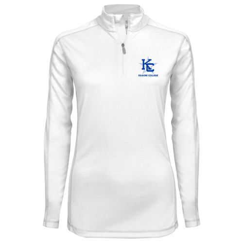  Syntrel Womens White Interlock 1/4 Zip - Primary