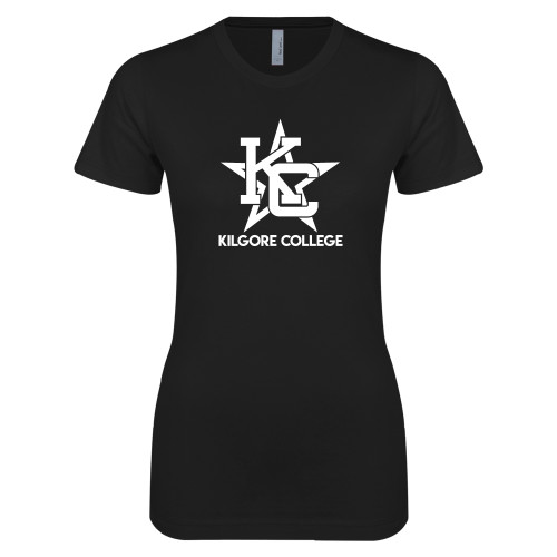  Next Level Womens Black Boyfriend Tee - Primary