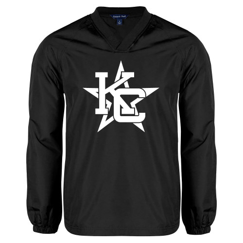  Black V Neck Raglan Windshirt - KC
