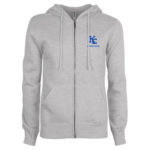  ENZA Womens Grey Fleece Full Zip Hoodie - Primary