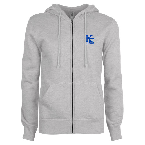  ENZA Womens Grey Fleece Full Zip Hoodie - KC