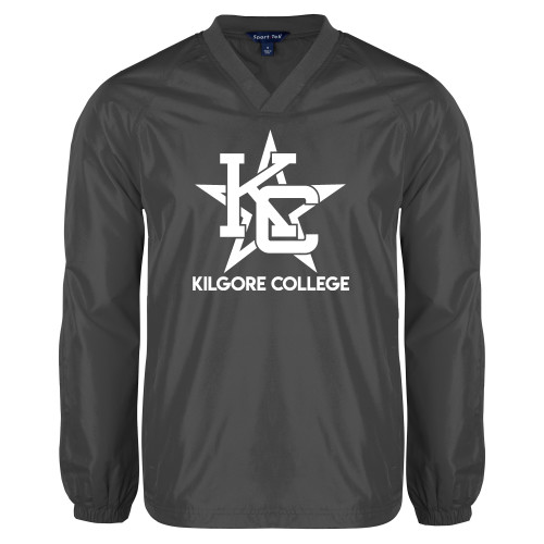  Charcoal V Neck Raglan Windshirt - Primary