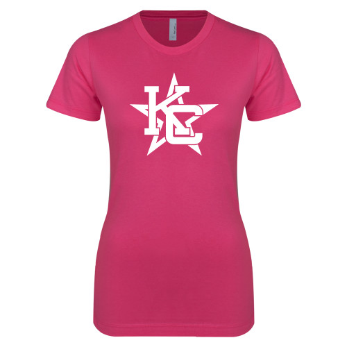  Next Level Womens Fuchsia Boyfriend Tee - KC