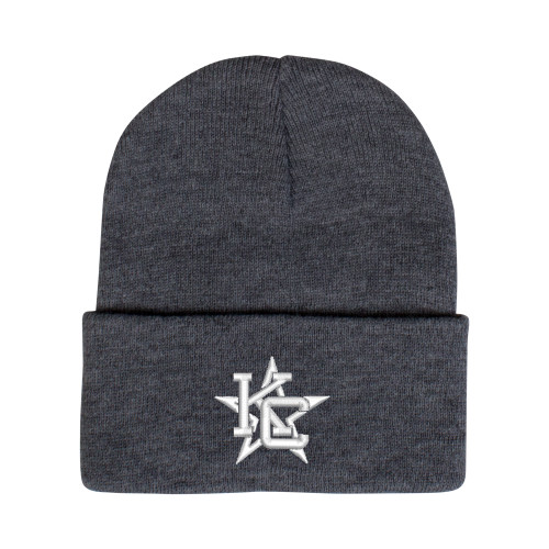  Grey Knit Beanie w/Cuff - KC