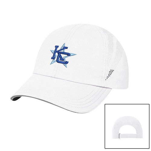  Womens White Performance Cap - KC