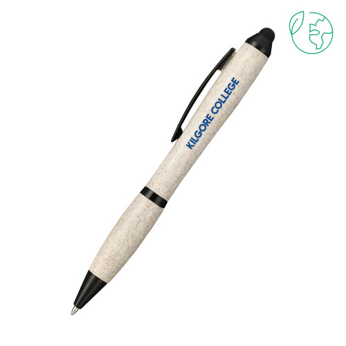  Nash Wheat Straw Ballpoint Beige Stylus Pen - Kilgore Horizontal