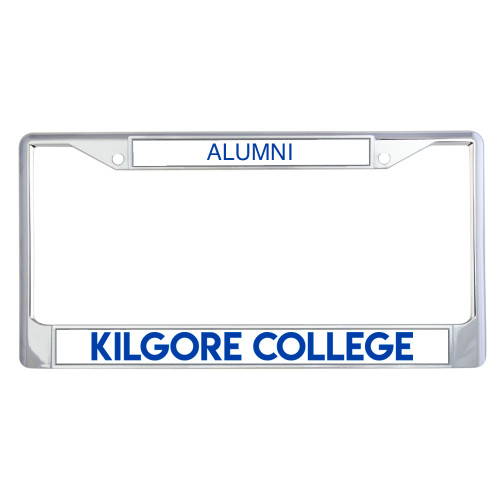  Alumni Metal License Plate Frame in Chrome - Kilgore Horizontal
