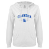 Thumbnail image for  ENZA Womens White V Notch Raw Edge Fleece Hoodie