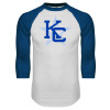 Thumbnail image for  White/Royal Raglan Baseball T Shirt