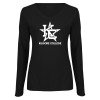 Thumbnail image for  Womens Black Long Sleeve V Neck Tee 