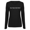 Thumbnail image for  Womens Black Long Sleeve V Neck Tee 