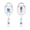 Thumbnail image for  White Oval Retractable Badge Holder w/Clip