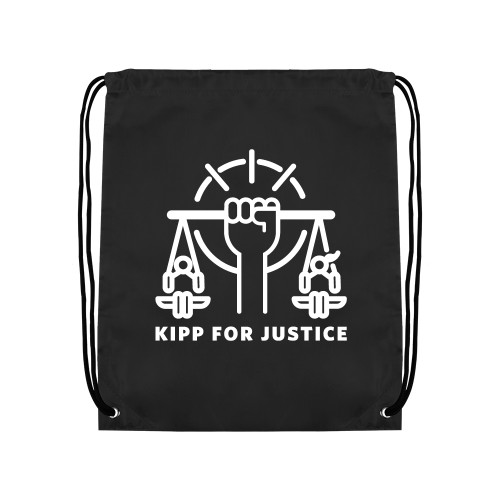 Black Drawstring Backpack-For Justice