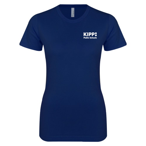 Next Level Womens Navy Boyfriend Tee-KIPP Public Schools