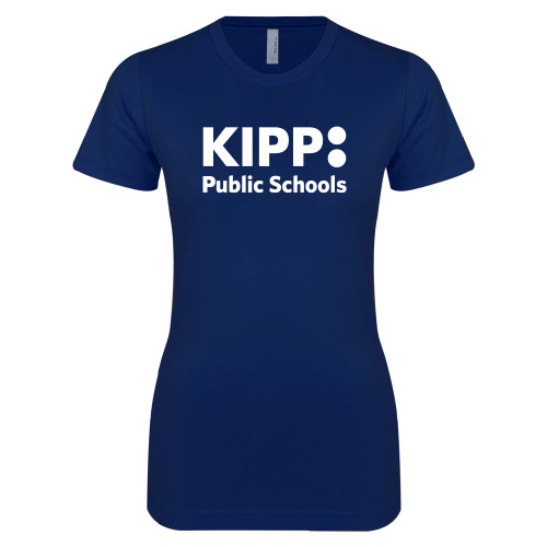 Next Level Womens Navy Boyfriend Tee-KIPP Public Schools