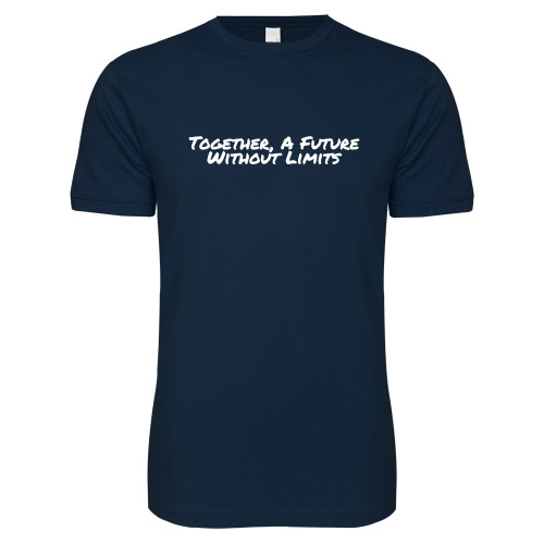 Next Level Navy SoftStyle T Shirt-Tagline