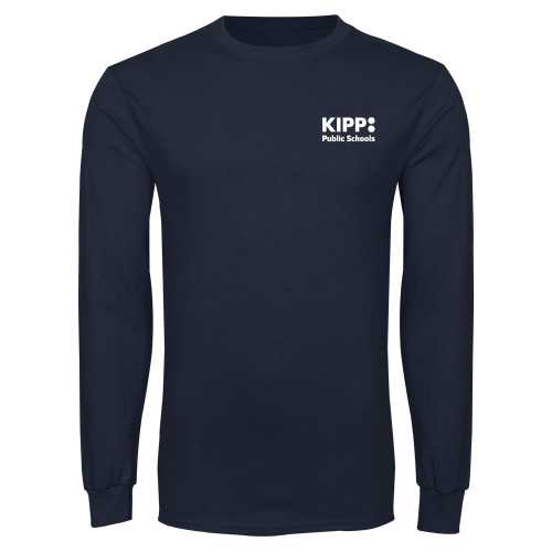 Navy Long Sleeve T-Shirt-KIPP Public Schools