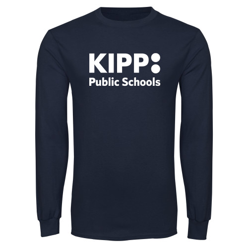 Navy Long Sleeve T-Shirt-KIPP Public Schools