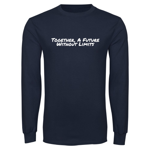Navy Long Sleeve T-Shirt-Tagline