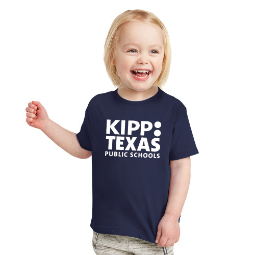 Toddler Navy T Shirt-KIPP Texas Stacked Logo