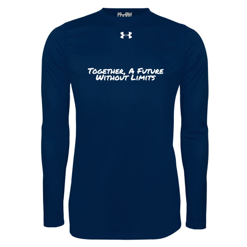 Under Armour Navy Long Sleeve Tech Tee-Tagline