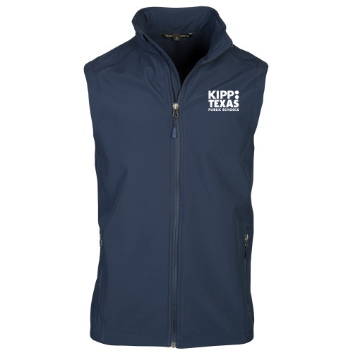 Navy Softshell Core Vest-KIPP Texas Stacked Logo
