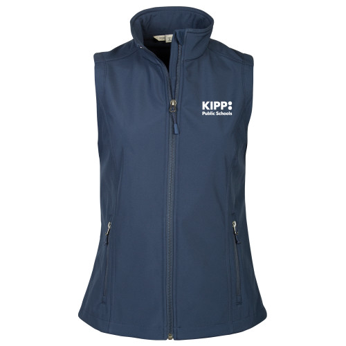Womens Navy Core Softshell Vest-KIPP Public Schools