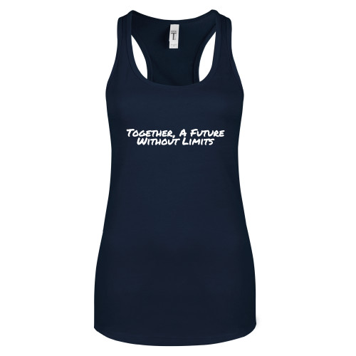Next Level Womens Navy Racerback Tank -Tagline