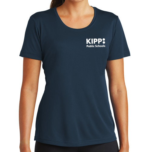 Womens Navy Performance Tee-KIPP Public Schools