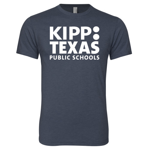 Next Level Navy Triblend Tee-KIPP Texas Stacked Logo