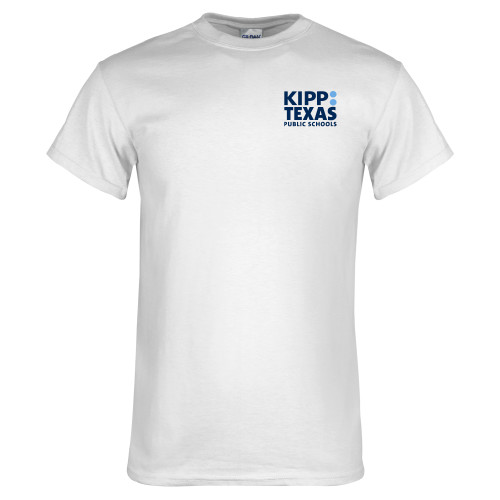 White T Shirt-KIPP Texas Stacked Logo
