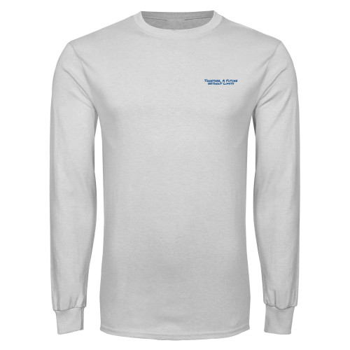 White Long Sleeve T Shirt-Tagline