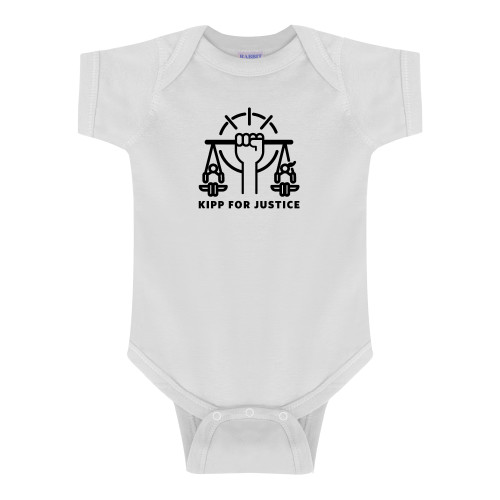 White Infant Onesie-For Justice
