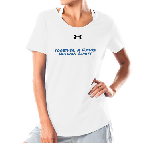Under Armour Womens White Charged Cotton Tee-Tagline