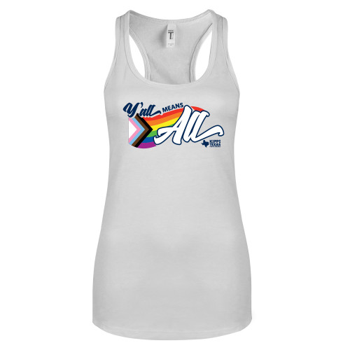 Next Level Racerback Tank White-KIPP Pride Logo