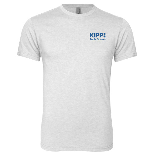 Next Level Heather White Triblend Tee-KIPP Public Schools