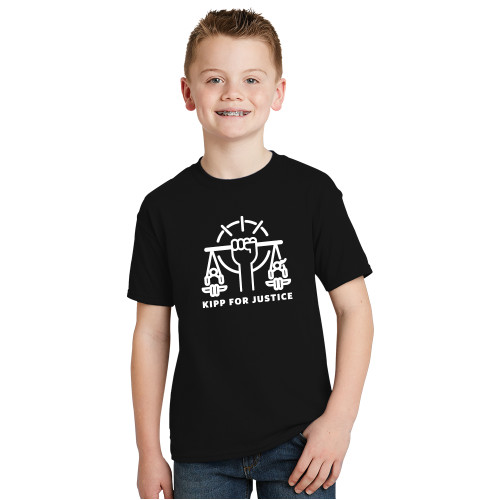 Youth Black T Shirt-For Justice