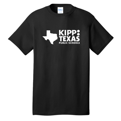 Extended Black T Shirt-KIPP Texas Primary Logo